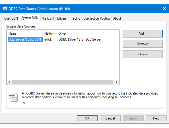 Sql Server Odbc Driver Connection